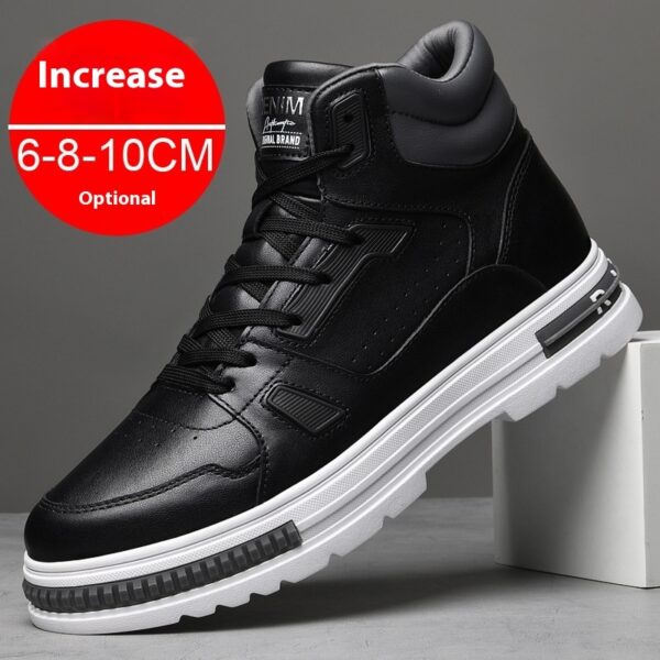 Martin Boots Men's Casual Sneakers Elevator Winter Shoes Sneaker Height Increasing Insole - Image 2