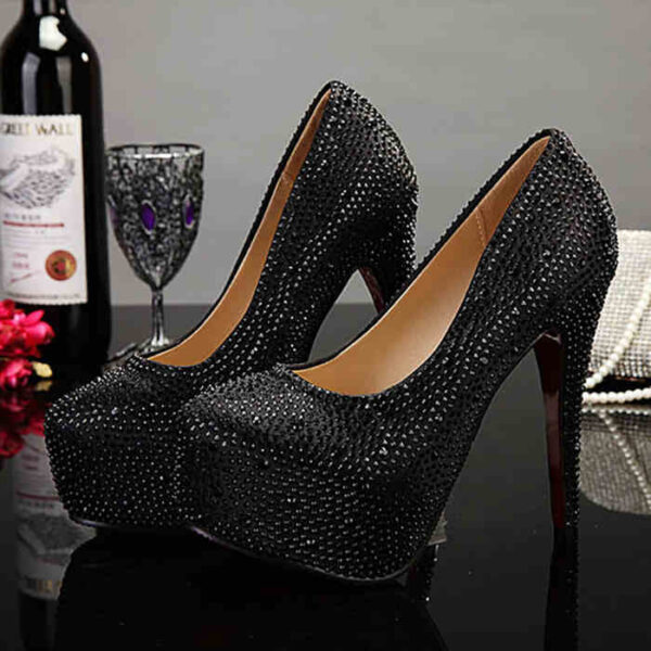 Plus Size Crystal 14cm Super High Heels - Image 10