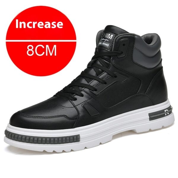 Martin Boots Men's Casual Sneakers Elevator Winter Shoes Sneaker Height Increasing Insole - Image 4