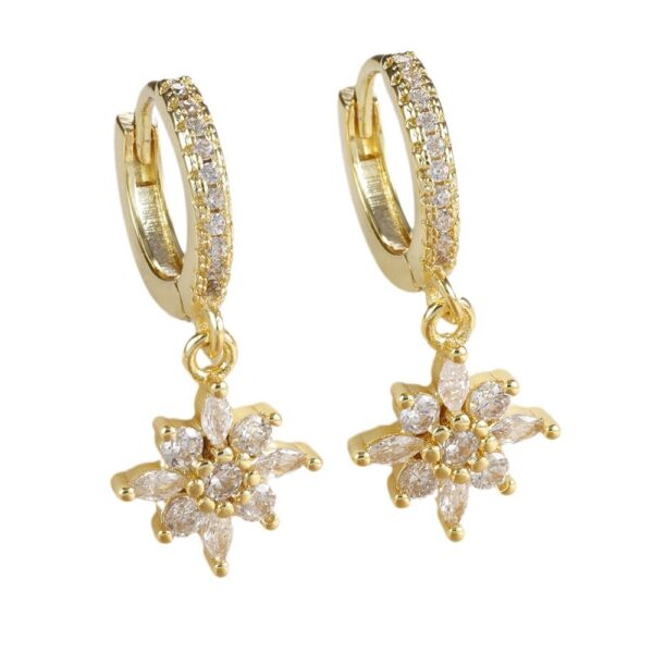 Diamond SUNFLOWER Earrings Fashion Exquisite Women - Image 3