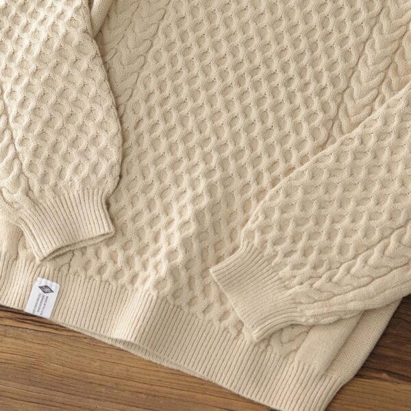 Winter Thickened Knitting Retro Lantern Sleeve Plus Size Loose Casual Sweater - Image 5