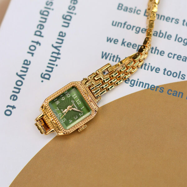 Women's Square Copper Strips Mid-ancient Watch - Image 3