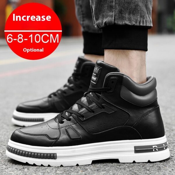 Martin Boots Men's Casual Sneakers Elevator Winter Shoes Sneaker Height Increasing Insole - Image 7