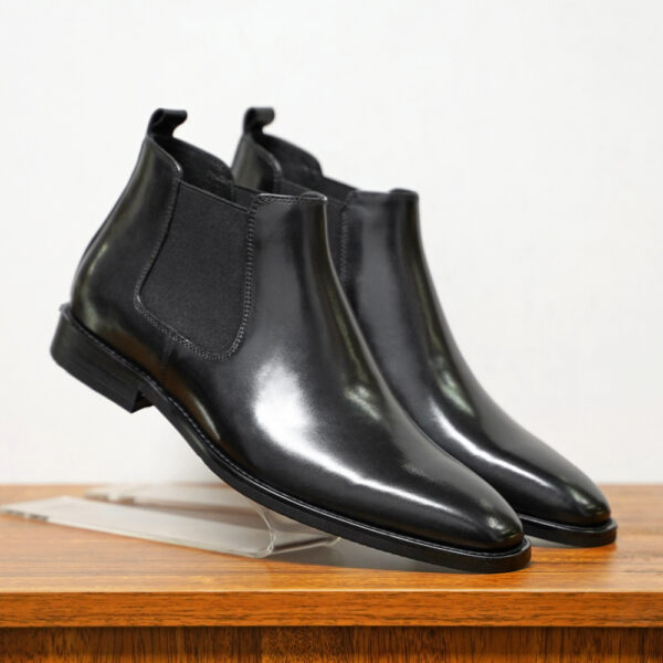 Chelsea Men's Sleeve Vintage Handmade Leather Boots - Image 2