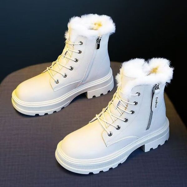 Korean Version Fleece-lined Autumn And Winter High-top Cotton Boots - Image 2