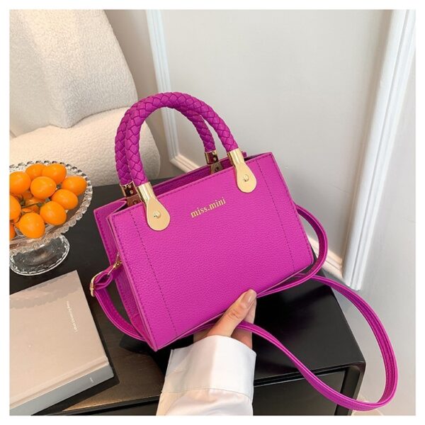 Women's Bag Trendy Fashion Ins Lychee Pattern Portable - Image 3