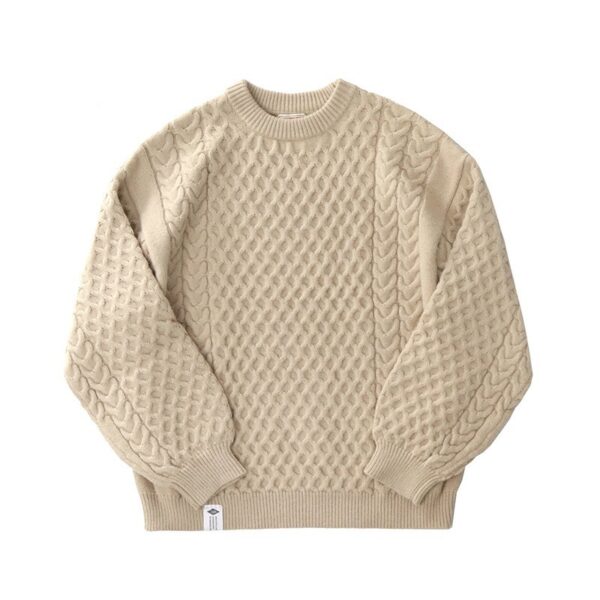 Winter Thickened Knitting Retro Lantern Sleeve Plus Size Loose Casual Sweater - Image 8