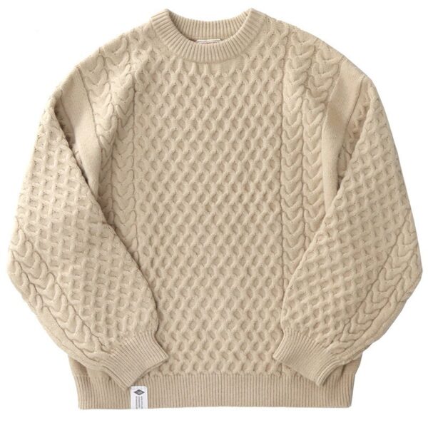 Winter Thickened Knitting Retro Lantern Sleeve Plus Size Loose Casual Sweater - Image 7